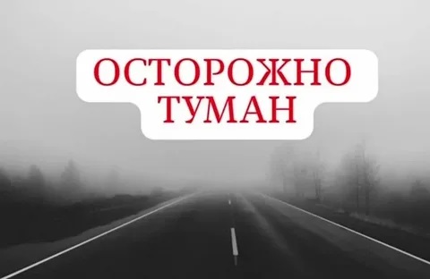 Госавтоинспекция рекомендует водителям и пешеходам быть предельно внимательными на дорогах туман.